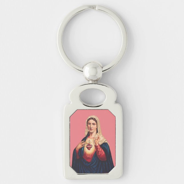 Immaculate Heart of Virgin Mary Keychain (Front)