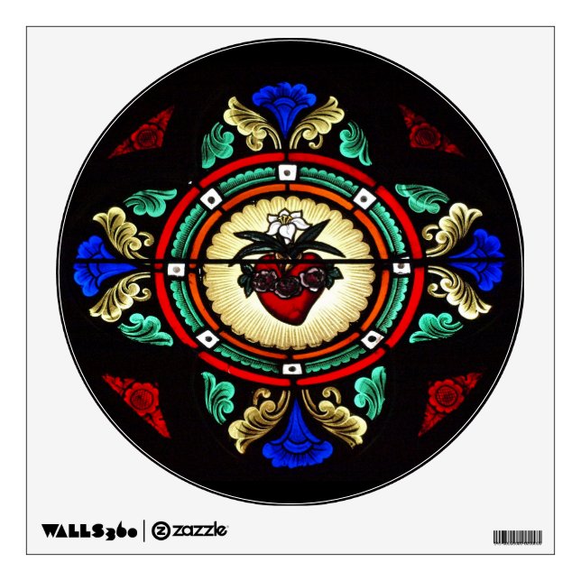 Immaculate Heart (Stained Glass) Wall Decal (Front)