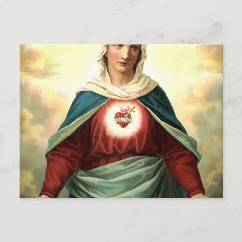 Immaculate Heart Virgin Mary Postcard