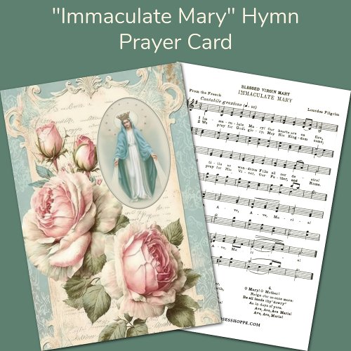 Immaculate Mary Catholic Music Hymn Enclosure Card