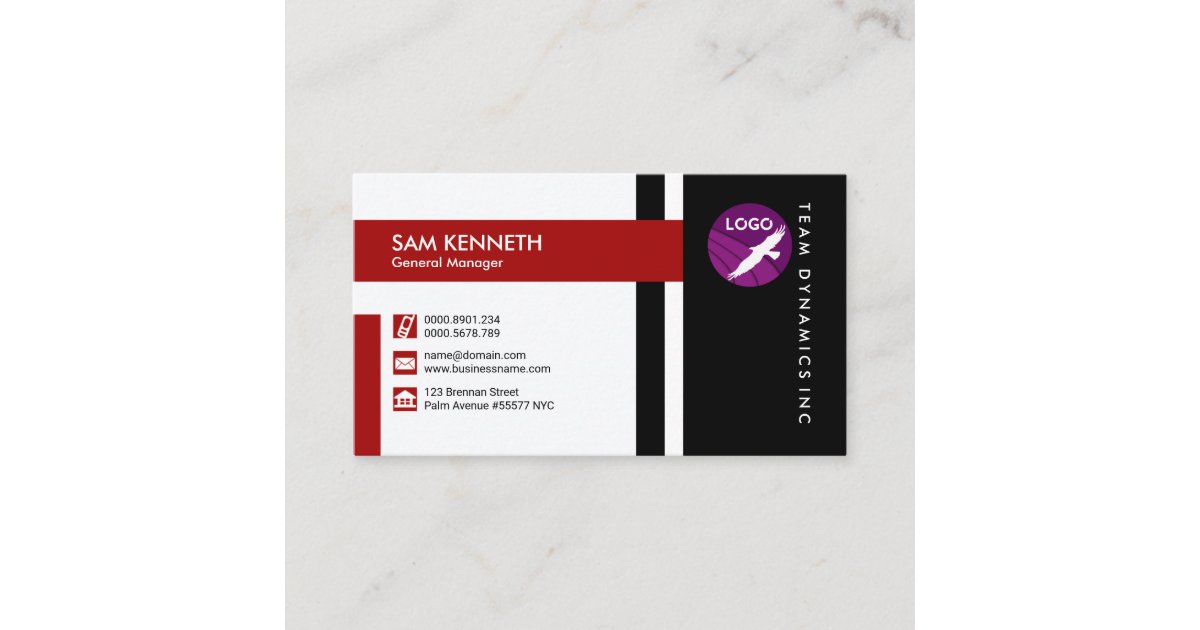 Immaculate Modern Concise Stylish General Manager Business Card Immaculate Modern Concise Stylish General Manager Business Card Zazzle