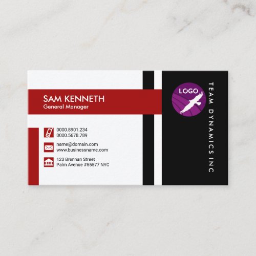 Immaculate Modern Concise Stylish General Manager Business Card