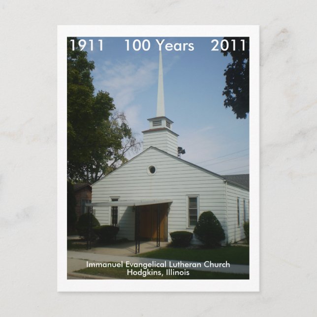 Immanuel 100 Years Postcard (Front)