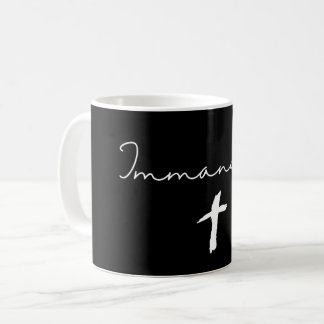 Immanuel Christmas Script with Cross Coffee Mug