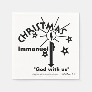 Immanuel God with us Christmas Napkins