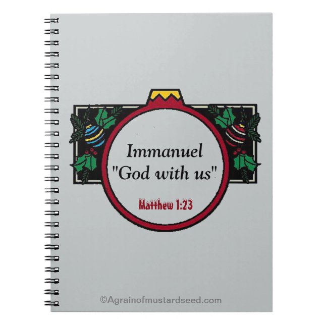 Immanuel God with us Christmas Notebook (Front)