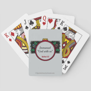 Immanuel God with us Christmas Poker Cards