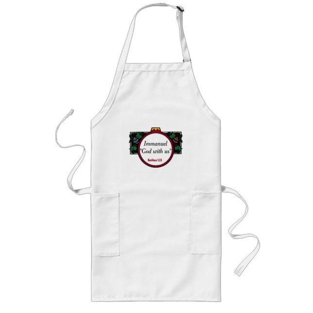 Immanuel God with us Customize It Long Apron (Front)