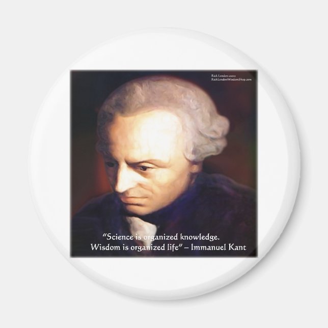 Immanuel Kant Science Vs Knowledge Quote Gifts Magnet (Front)