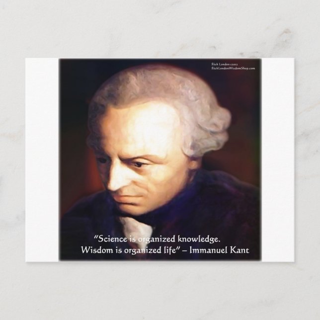 Immanuel Kant Science Vs Knowledge Quote Gifts Postcard (Front)