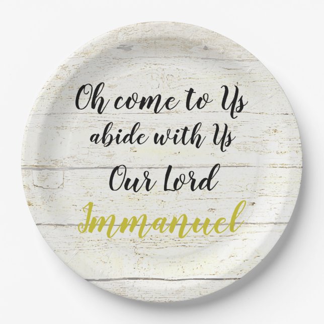 Immanuel  paper plates (Front)