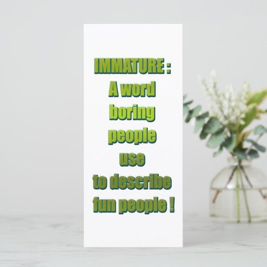 Immature funny text (Standing Front)