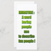 Immature funny text (Front/Back)