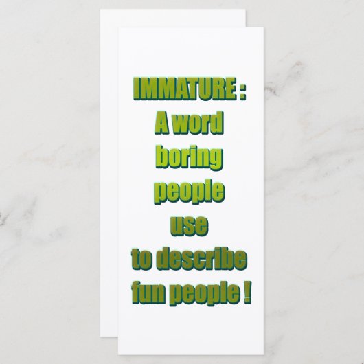 Immature funny text (Front/Back)