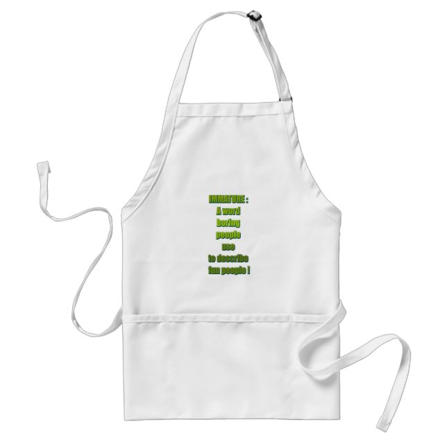 Immature funny text adult apron (Front)