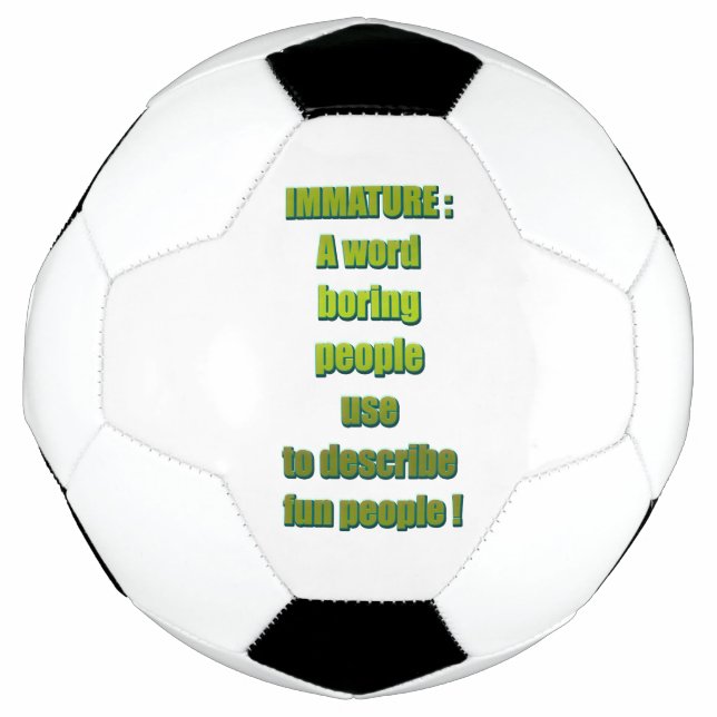 Immature funny text soccer ball (Front)