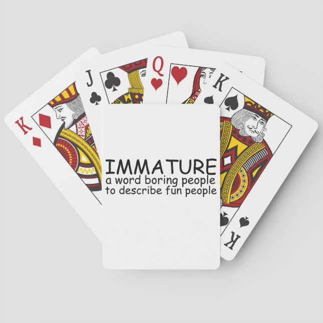 Immature Poker Cards (Back)