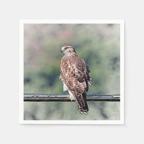 Immature Red Tailed Hawk Paper Napkins