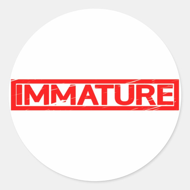 Immature Stamp Classic Round Sticker (Front)