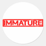 Immature Stamp Classic Round Sticker