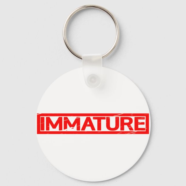Immature Stamp Keychain (Front)