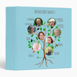 Immediate Family Custom Photo Tree 3 Ring Binder