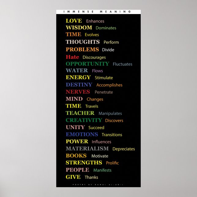 Immense Meaning Poster (Front)