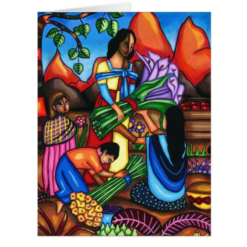Immigrant Farmers Colorful Abstract Original art 