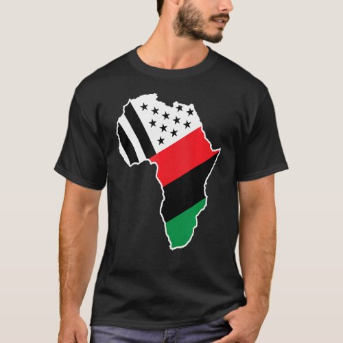 Immigrant Flag African American Pride Black Histor T_Shirt