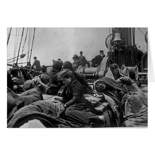 Immigrants aboard Steamship Cards (Front Horizontal)
