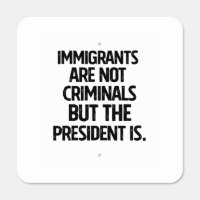 Immigrants Are Not Criminials But the President Is