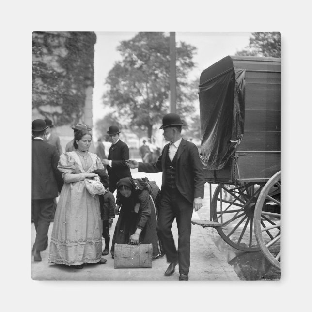 Immigrants at Battery Park, 1900 Magnet (Front)