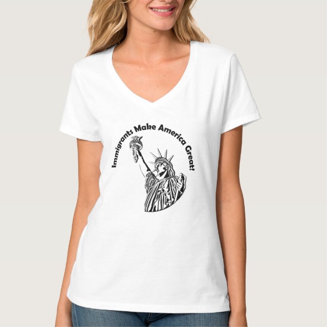 Immigrants Make America Great T-Shirt (Front)