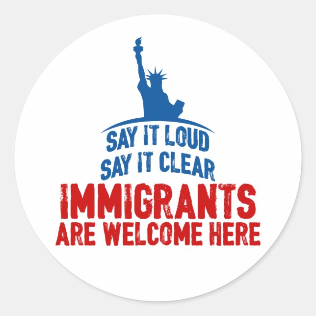 Immigrants Welcome Sticker (Front)