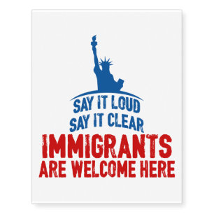 Immigrants Welcome Temporary Tattoos