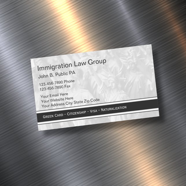 Immigration Attorney Business Cards Magnet (Creator Uploaded)
