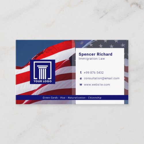 Immigration Attorney  Modern Business Card