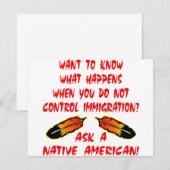 Immigration Control Ask A Native American Indian (Front/Back)