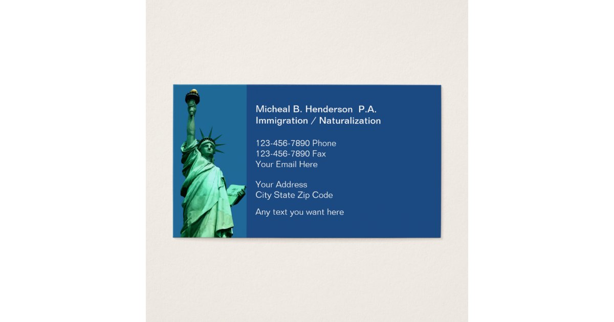 Immigration Law Business Cards