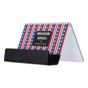 Immigration & Naturalization Services Desk Business Card Holder
