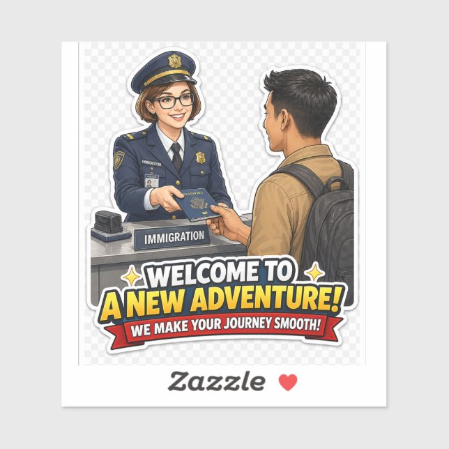 Immigration Officer Sticker – New Adventure (Sheet)