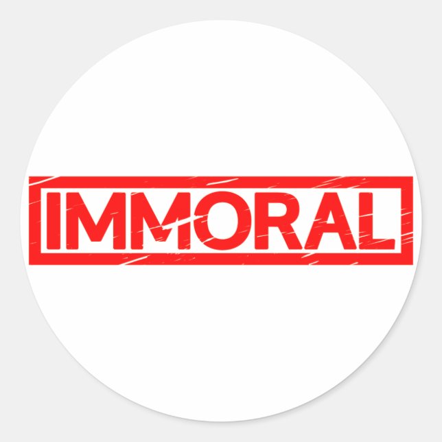 Immoral Stamp Classic Round Sticker (Front)