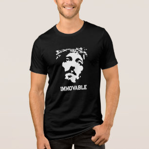 immovable jesus face Tri-Blend shirt