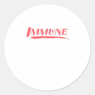 Immune - Corona Virus Awareness Design Classic Round Sticker