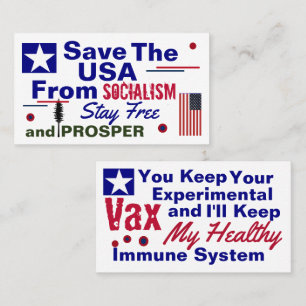Immune health socialism  business card
