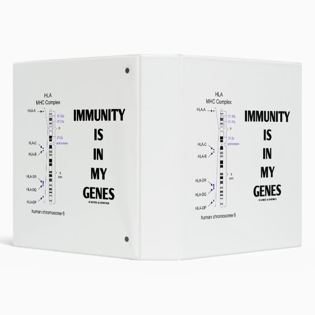 Immunity Is In My Genes Immunology Chromosome 6 3 Ring Binder (Background)