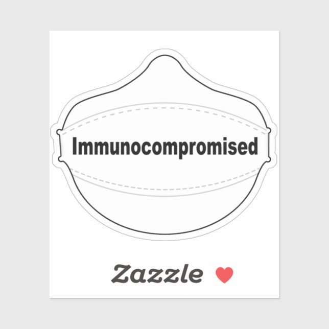 Immunocompromised vinyl sticker (Sheet)