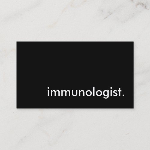 immunologist. business card templates