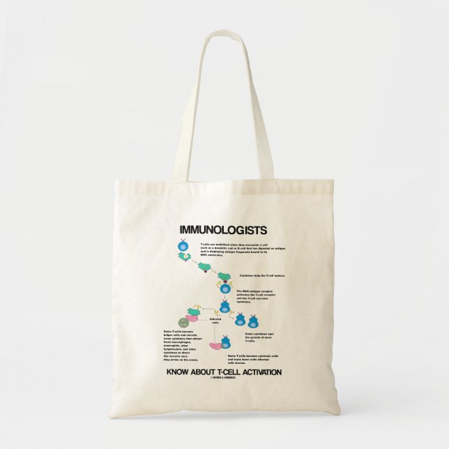 Immunologists Know About T-Cell Activation Tote Bag (Front)