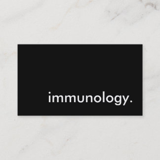 immunology. business card